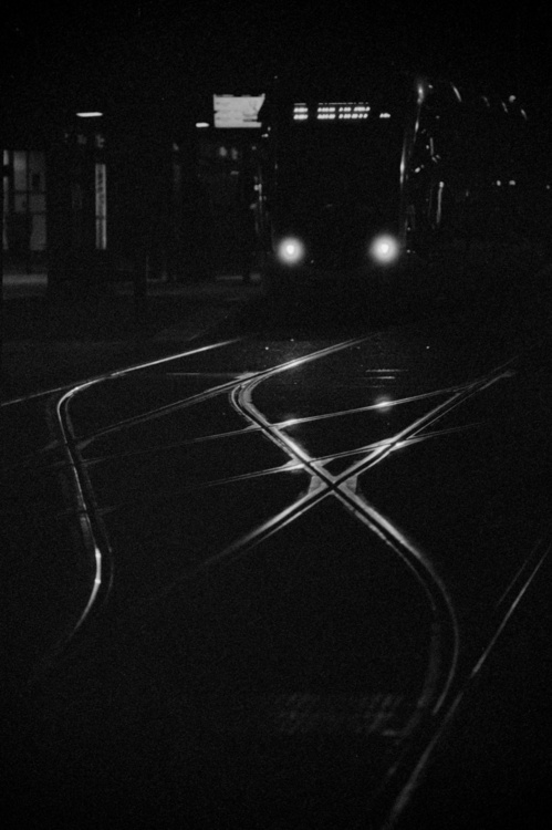Tram à la gare
